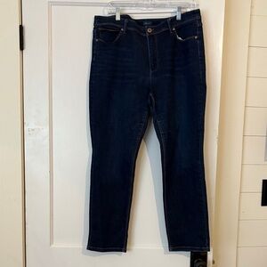 J. Jill Denim Women's Deep Indigo high rise Straight Leg Jeans